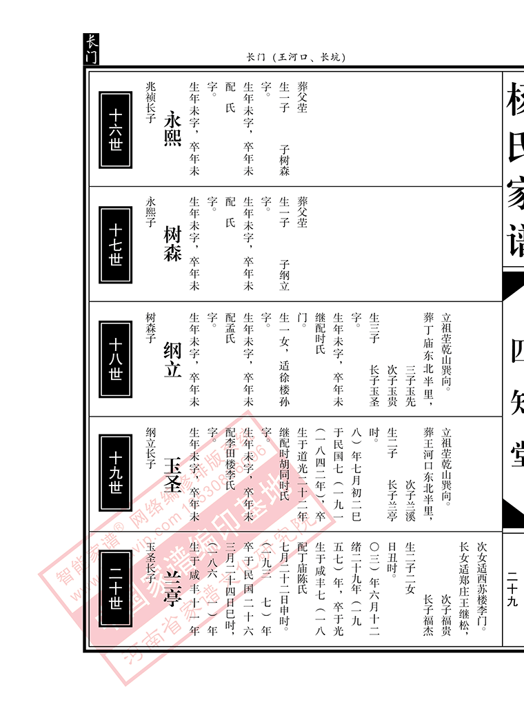 b1:现代欧式(文竖排)_河南省家谱文化研究院